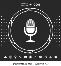 Vintage microphone icon