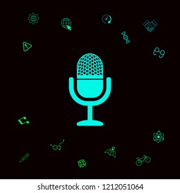 Vintage microphone icon