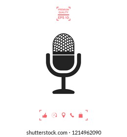 Vintage microphone icon