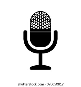 Vintage microphone icon