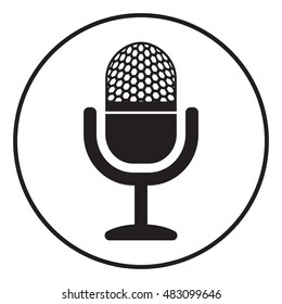 Vintage microphone icon