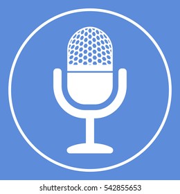 Vintage microphone icon
