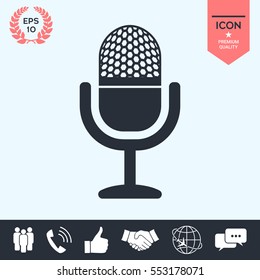 Vintage microphone icon