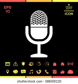 Vintage microphone icon