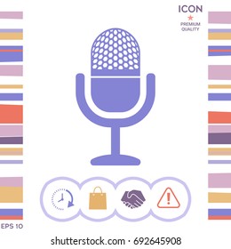 Vintage microphone icon
