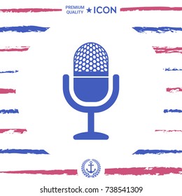 Vintage microphone icon