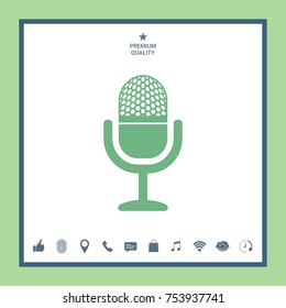 Vintage microphone icon