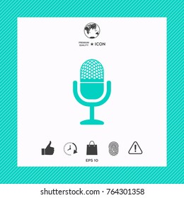 Vintage microphone icon