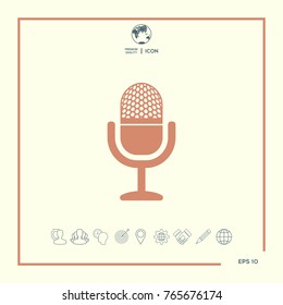 Vintage microphone icon