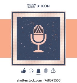 Vintage microphone icon