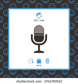 Vintage microphone icon, elements for your design