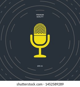 Vintage microphone icon. Graphic elements for your design