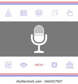 Vintage microphone icon. Graphic elements for your design