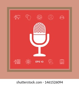 Vintage microphone icon. Graphic elements for your design
