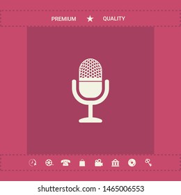 Vintage microphone icon. Graphic elements for your design