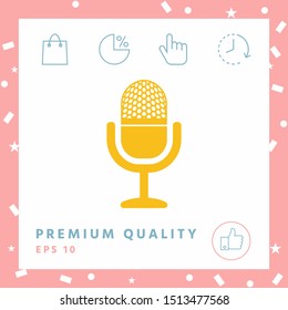 Vintage microphone icon. Graphic elements for your design