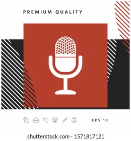 Vintage microphone icon. Graphic elements for your design