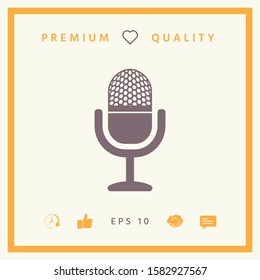 Vintage microphone icon. Graphic elements for your design
