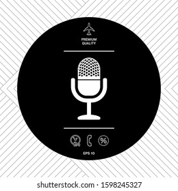 Vintage microphone icon. Graphic elements for your design