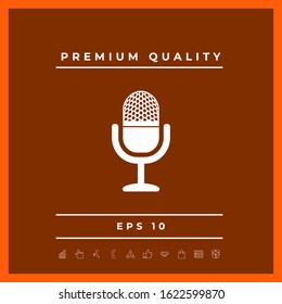 Vintage microphone icon. Graphic elements for your design