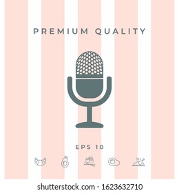 Vintage microphone icon. Graphic elements for your design