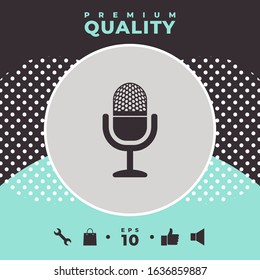 Vintage microphone icon. Graphic elements for your design
