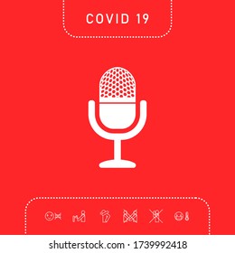 Vintage microphone icon. Graphic elements for your design
