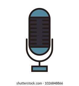 Vintage microphone isolated