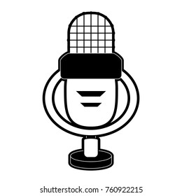 Vintage microphone isolated