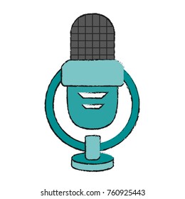 Vintage microphone isolated
