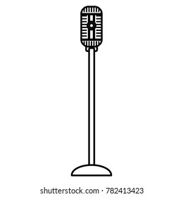 Vintage microphone isolated
