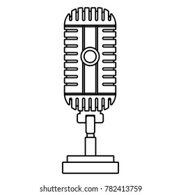 Vintage microphone isolated