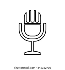 Vintage microphone Linear icon.