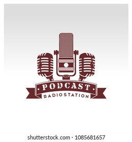 Vintage Microphone Logo Design