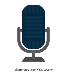 vintage microphone music icon image vector illustration design 