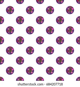 Vintage microphone and pink hearts pattern