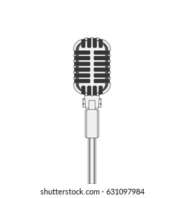 Vintage Microphone with Stage