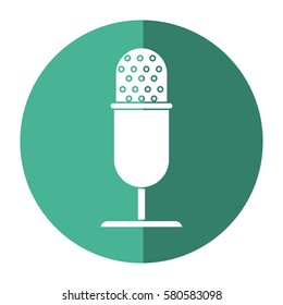 vintage microphone studio style shadow