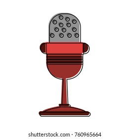 Vintage microphone symbol