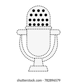 Vintage microphone symbol