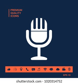 Vintage microphone symbol icon