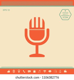 Vintage microphone symbol icon
