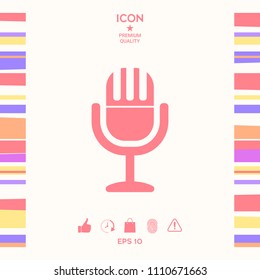 Vintage microphone symbol icon