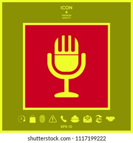 Vintage microphone symbol icon