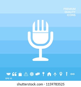 Vintage microphone symbol icon