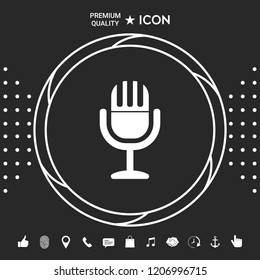 Vintage microphone symbol icon