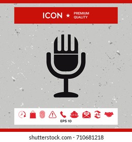 Vintage microphone symbol icon