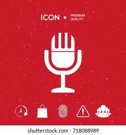 Vintage microphone symbol icon