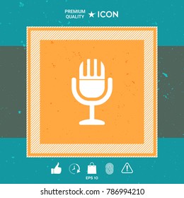Vintage microphone symbol icon
