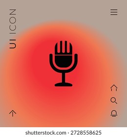 Icono del símbolo del micrófono de Antiguas, Elementos para su diseño
